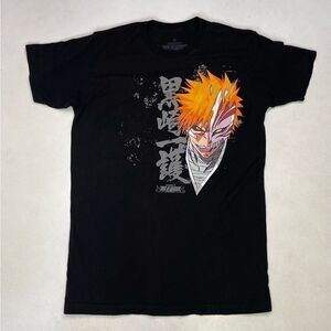 Bleach Ichigo Kurosaki Anime Graphic T-shirt Men Medium Black Short Sleeve